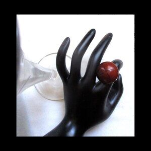 Totally Mid Century Modern Mod 60s 70s Look Large Button Statement Ring! Jewelry